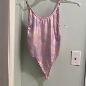 Pink sparkly bodysuit